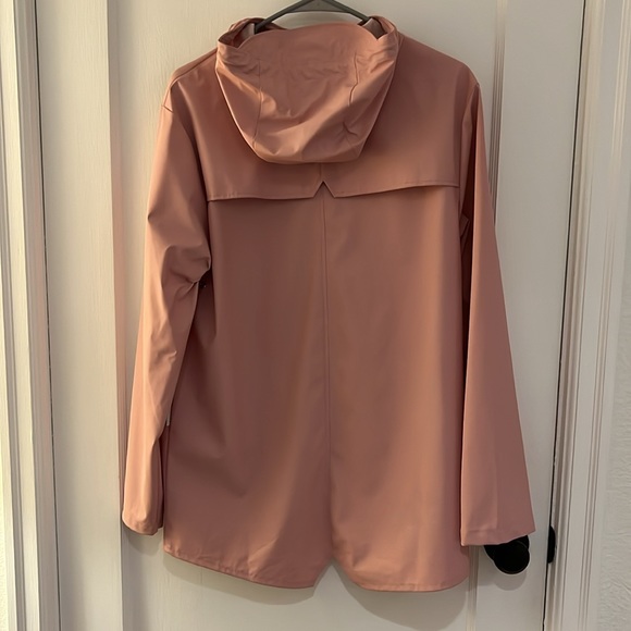 Rains Long Raincoat Light Pink - Picture 3 of 5